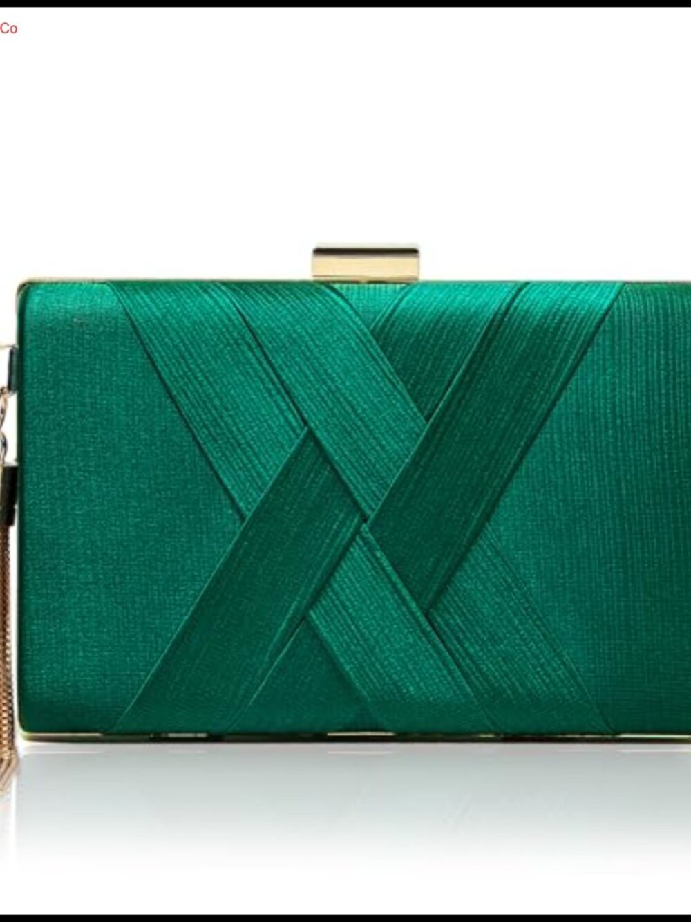 Satin Evening Clutch Detachable Chain Crossbody Wedding Party Bag